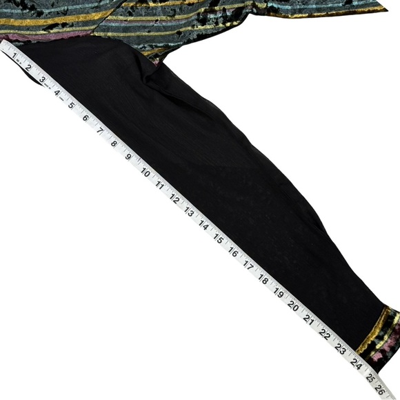 Romeo & Juliet Couture Velvet Mesh Maxi Dress Multicolor Metallic Size Medium - Picture 14 of 15